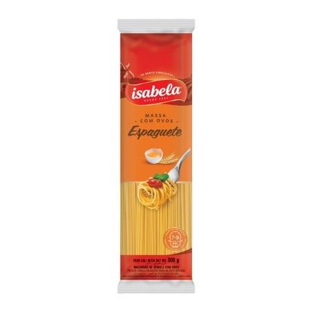Macarrão de Sêmola com Ovos Espaguete Isabela 500g