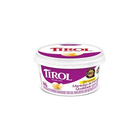 MANTEIGA C/SAL S/LACT TIROL 200G