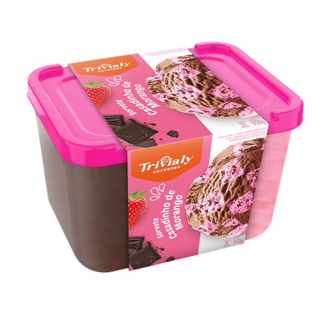 Sorvete trivialy casadinho morango 2l