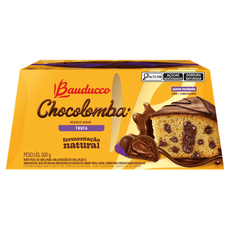 Colomba bauducco 500g trufa com fermentação natural