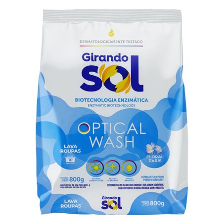 Lava roupas girando sol flor az pc 800g