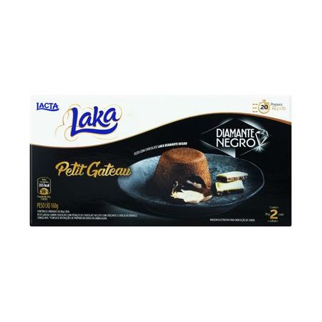 Petit Gateau Lacta Diamante Negro/Laka 160g