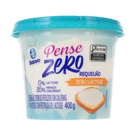 Requeijão Light Pense Zero Batavo 400g