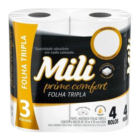 Papel higienico mili f.tripla soft air c/4 20mt