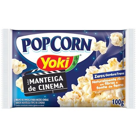 Pipoca yoki popcorn manteiga de cinema 100g