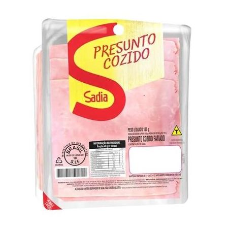 Presunto sadia fatiado resfriado 180g