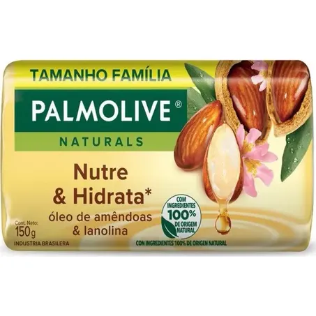 Sabonete Palmolive Em Barra Naturals Óleo De Amêndoas & Lanolina 150g 
 