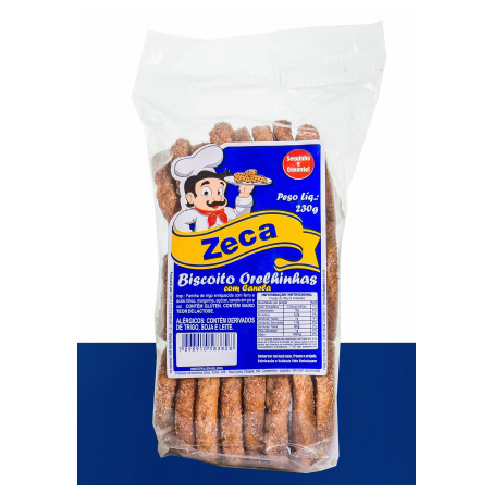 BISCOITO DO ZECA 300GR ORELINHAS COM CANELA