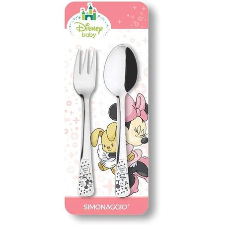 JOGO SIMONAGGIO KIDS GARFO/COLHER DISNEY SORTID 2P
