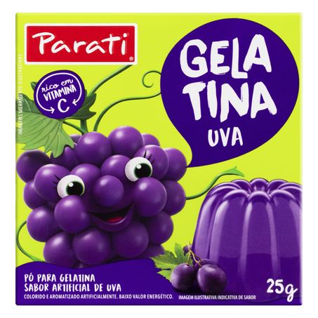 Gelatina em pó uva parati