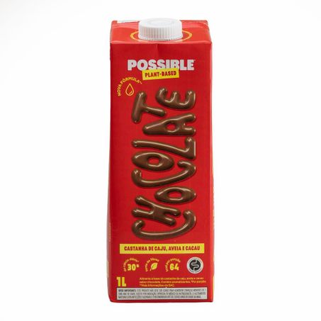 BEBIDA DE CASTANHA DE CAJU, AVEIA E CACAU 1L POSSIBLE