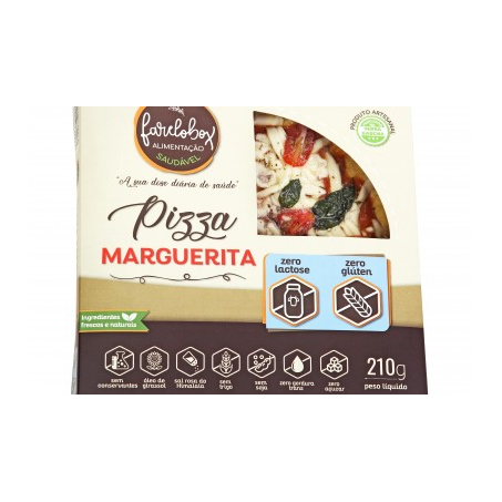 Pizza Marguerita Sem Glúten Sem Lactose Farelobox 210g