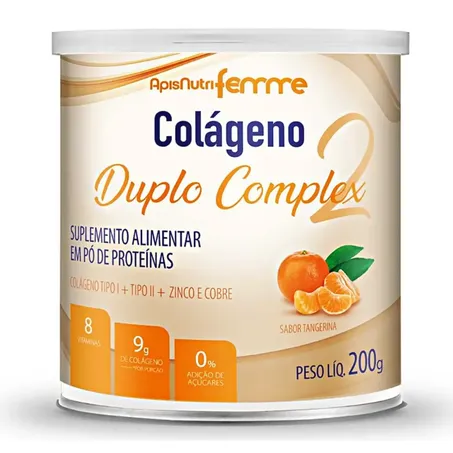 COLAGENO DUPLO PLEX TANGERINA 200G - APISNUTRI