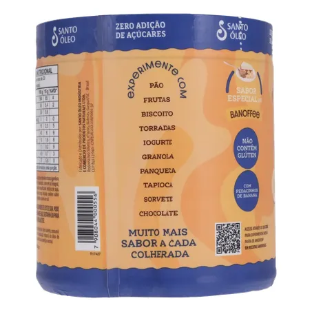 Pasta amendoim santo oleo banoffee 500g 360-23