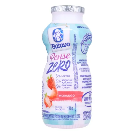 Bebida Láctea Fermentada Batavo Pense Zero Morango 170g 360-2