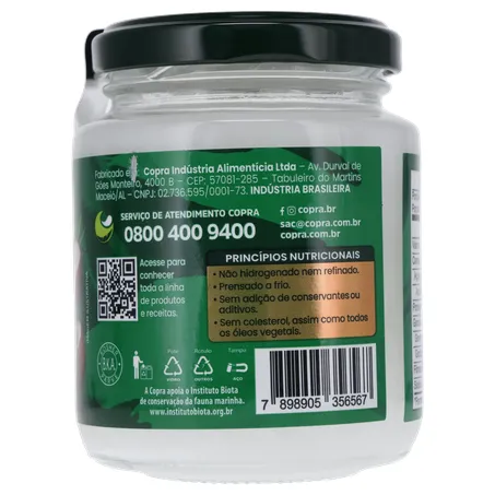 Óleo de Coco Copra Extra Virgem 200ml | Super Koch