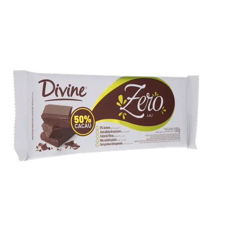 CHOCOLATE BARRA DIVINE ZERO 50% 100G 360-33