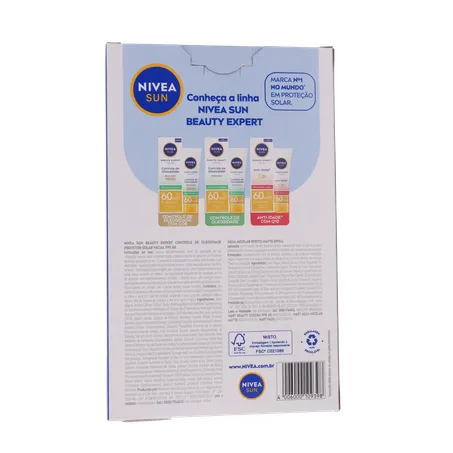 Kit nivea protetor solar fps60 50ml + água micelar 200ml 360-17