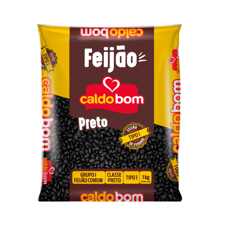FEIJÃO PRETO CALDO BOM OURO 1KG