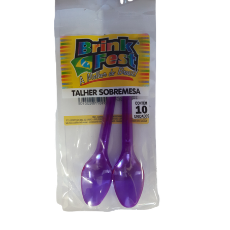 BRINK FEST COLHER SOBREMESA LILAS C/10UN