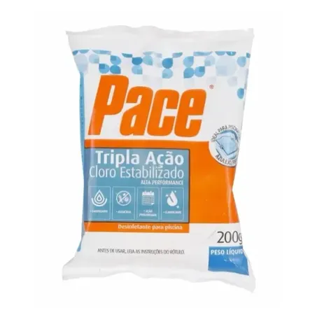 Cloro estabilizado pastilha pace 200g