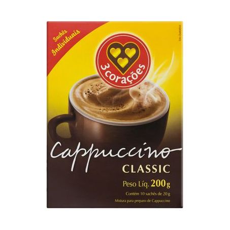 Cappuccino Classic 3 Coracoes Sache 200g