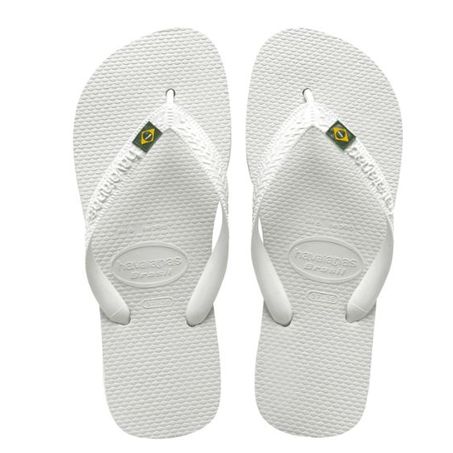 Sandalia havaianas brasil 41/42 branco