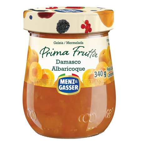 Geléia de Damasco Menz  Gasser Vidro com  340G