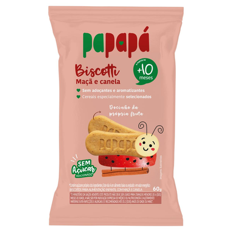 Biscoito Papapá 60g - Zero Açúcar - Maça e Canela