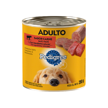 Patê para cães adultos carne pedigree vital pro lata
