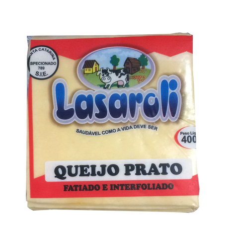 Queijo Prato Fatiado Lasaroli 400G
