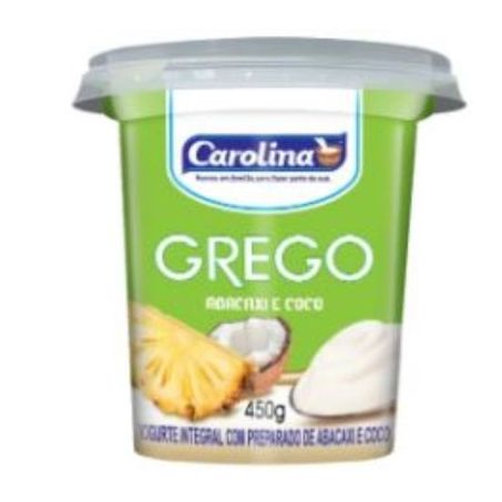 Iogurte Carolina Grego Abacaxi E Coco 450g 
