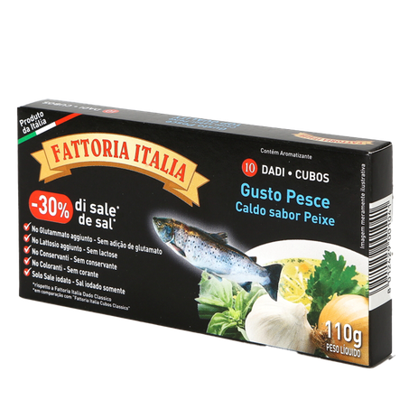 Caldo Fattoria Itália Top Quality Sabor Peixe 110g
