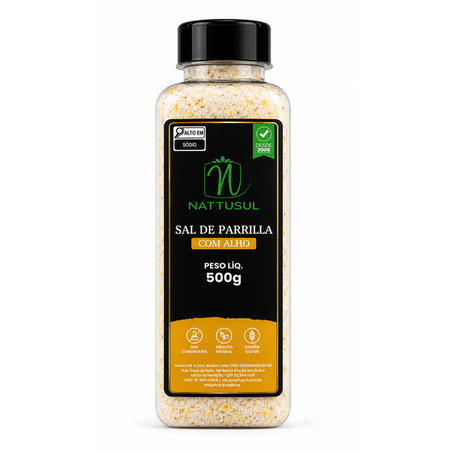 SAL DE PARRILLA NATTUSUL COM ALHO 500G