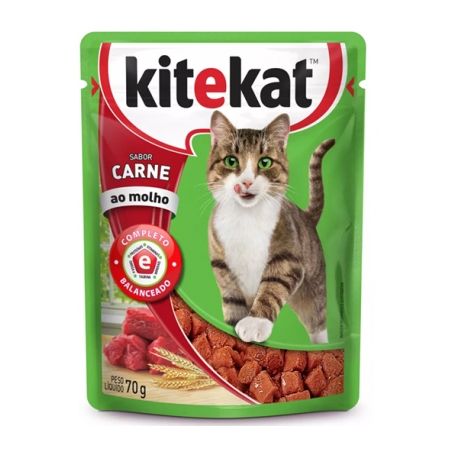 Racao kitekat carne molho sc.70g