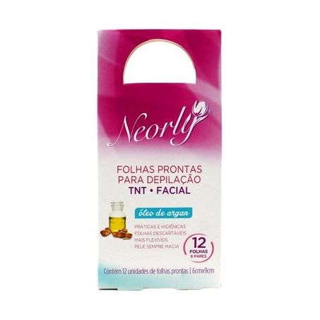 Folha Depilatório Neorly Facial Argan Com 12
