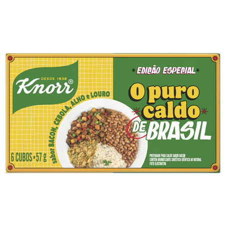 Caldo Knorr Tablete Bacon, Alho, Cebola e Louro 57G Edição Especial