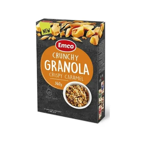 Granola crocante caramelo emco 340g