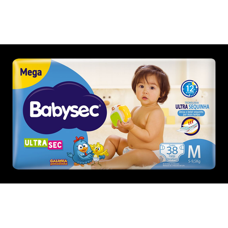 FRALDA BABYSERC ULTRA MEGA M 38 TIRAS