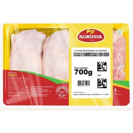 FILE DE COXA E SOBRE 700GR S/OSSO RESFRIADO AGROSUL