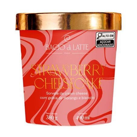 Gelato bacio di latte strawberry cheesecake 380g