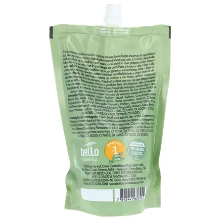 Sabonete líquido bello erva doce sachê com tampa 450ml 360-18