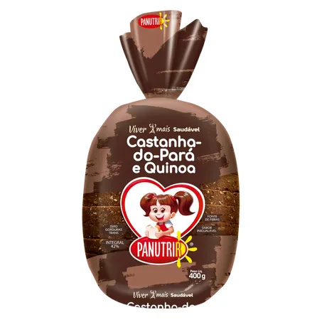 Pão Integral Castanha-do-Pará e Quinoa Panutrir Pacote 400g
