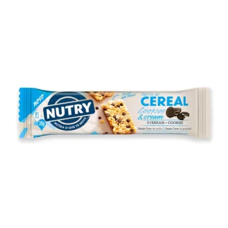 BARRA DE CEREAIS NUTRY 20G COOKIES CREAM