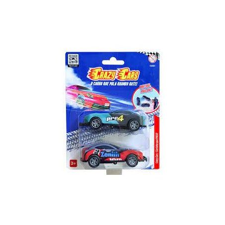 Carrinho bate pula crazy cars c/2 cz002