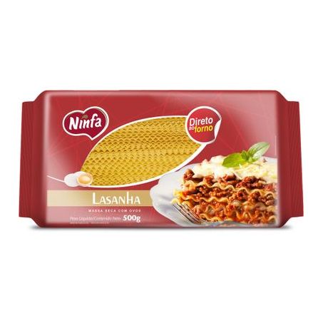 Macarrão Para Lasanha Ninfa com Ovos Pacote 500G