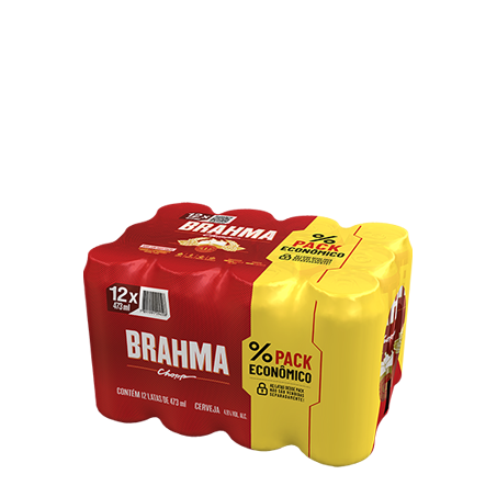 Pack cerveja brahma lt 473ml c/12 un