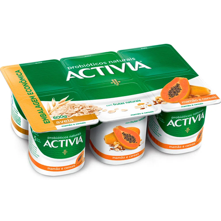 DANONE ACTIVIA 600G MAMAO E CEREAIS
