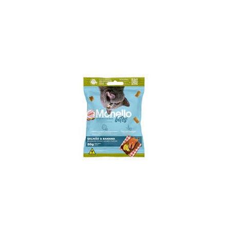 Petisco para gatos monello bites bolas de pelo salmão e banana 80g
