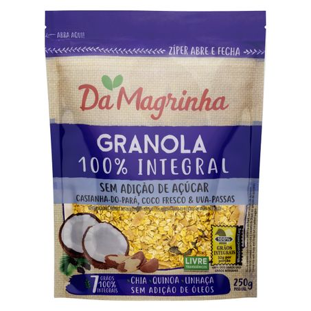 GRANOLA CASTANHA-DO-PARÁ, COCO FRESCO & UVAS-PASSAS DA MAGRINHA 7 GRÃOS